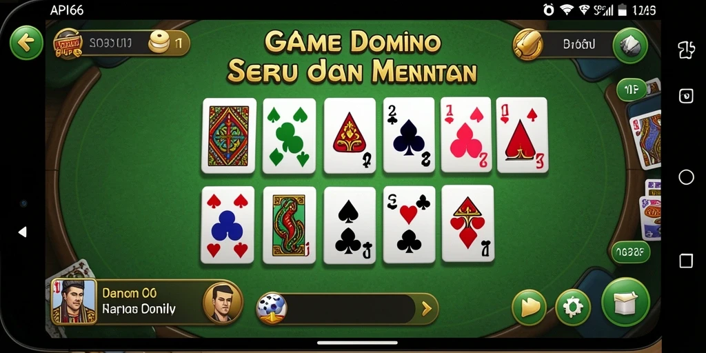 Tampilan menarik dari gameplay Domino di API66.