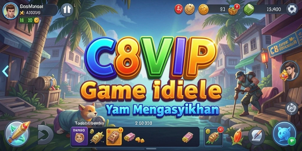 Tampilan gameplay C8VIP yang menyenangkan dan santai.