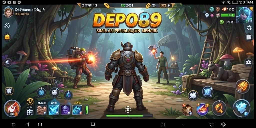 Tampilan gameplay DEPO89 yang penuh warna dan interaktif.
