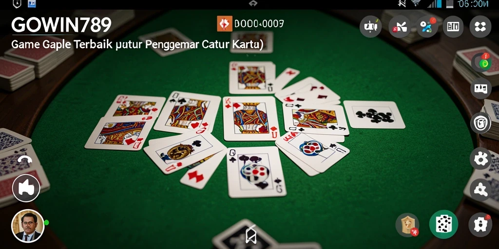 Screenshot gameplay GOWIN789 menampilkan aksi seru bermain Gaple.