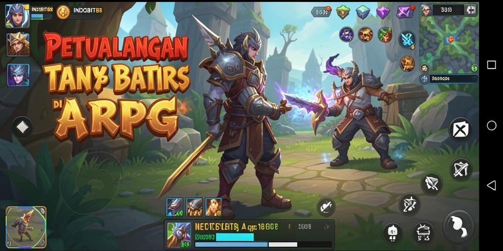 Tampilan epik gameplay INDOBIT88 saat bertarung melawan musuh.