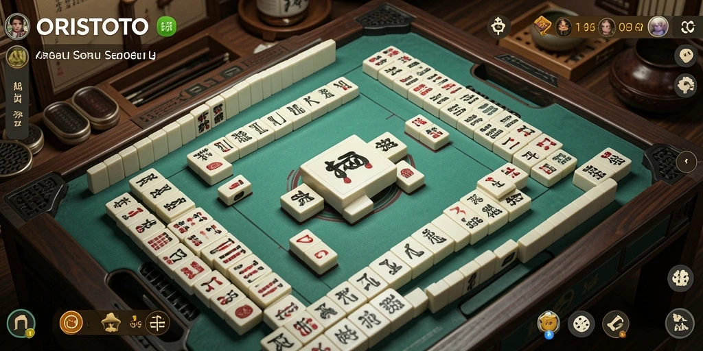 Tampilan gameplay seru ORISTOTO yang menampilkan permainan Mahjong