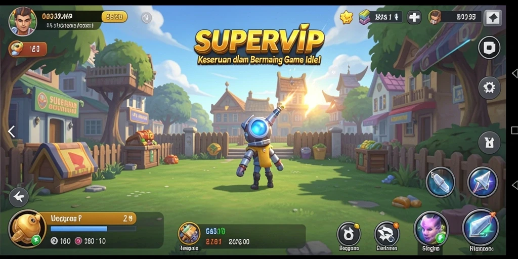 Tampilan gameplay SUPERVIP yang menarik dan menyenangkan.